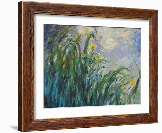 The Yellow Iris-Claude Monet-Framed Giclee Print