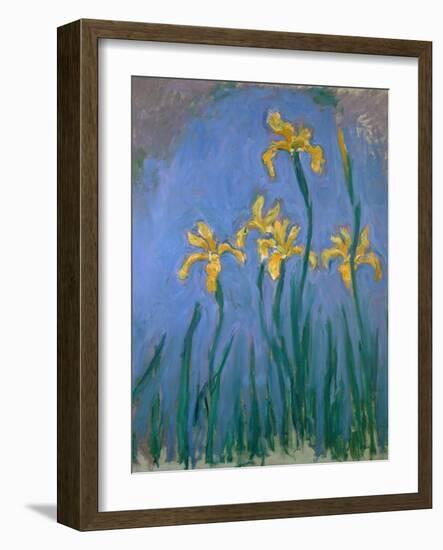 The Yellow Irises, 1918-25-Claude Monet-Framed Giclee Print