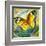 The Yellow-Red Butterfly In Flight-balaikin2009-Framed Art Print