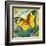 The Yellow-Red Butterfly In Flight-balaikin2009-Framed Art Print