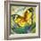 The Yellow-Red Butterfly In Flight-balaikin2009-Framed Art Print