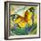 The Yellow-Red Butterfly In Flight-balaikin2009-Framed Art Print