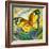 The Yellow-Red Butterfly In Flight-balaikin2009-Framed Art Print