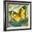 The Yellow-Red Butterfly In Flight-balaikin2009-Framed Art Print