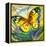 The Yellow-Red Butterfly In Flight-balaikin2009-Framed Stretched Canvas