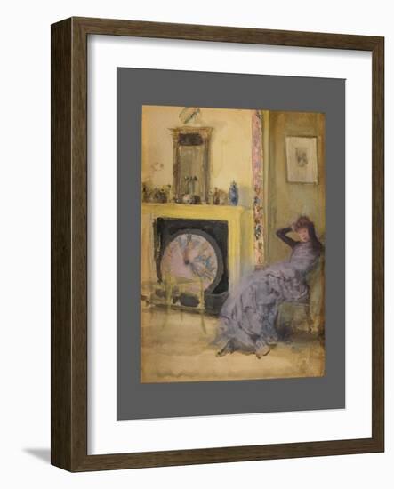 The Yellow Room, C.1883-84 (W/C and Gouache on Paperboard-James Abbott McNeill Whistler-Framed Giclee Print
