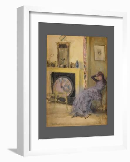 The Yellow Room, C.1883-84 (W/C and Gouache on Paperboard-James Abbott McNeill Whistler-Framed Giclee Print