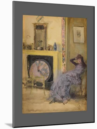 The Yellow Room, C.1883-84 (W/C and Gouache on Paperboard-James Abbott McNeill Whistler-Mounted Giclee Print