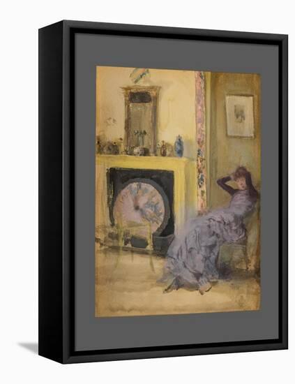 The Yellow Room, C.1883-84 (W/C and Gouache on Paperboard-James Abbott McNeill Whistler-Framed Premier Image Canvas