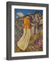 'The Yellow Skirt', 1914-Derwent Lees-Framed Giclee Print