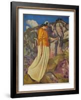 'The Yellow Skirt', 1914-Derwent Lees-Framed Giclee Print