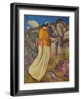 'The Yellow Skirt', 1914-Derwent Lees-Framed Giclee Print