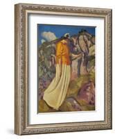 'The Yellow Skirt', 1914-Derwent Lees-Framed Giclee Print