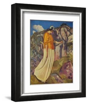 'The Yellow Skirt', 1914-Derwent Lees-Framed Giclee Print