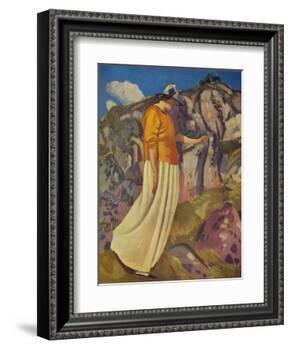 'The Yellow Skirt', 1914-Derwent Lees-Framed Giclee Print