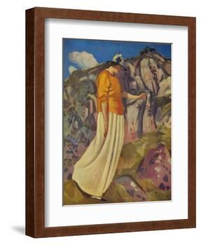 'The Yellow Skirt', 1914-Derwent Lees-Framed Giclee Print