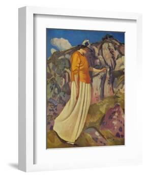 'The Yellow Skirt', 1914-Derwent Lees-Framed Giclee Print