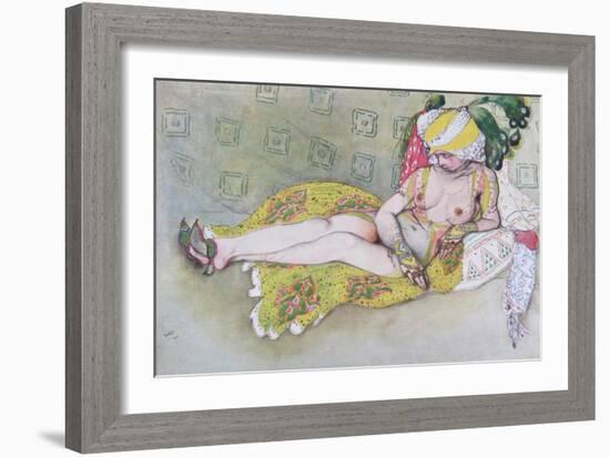 The Yellow Sultan's Wife, 1916-Léon Bakst-Framed Giclee Print