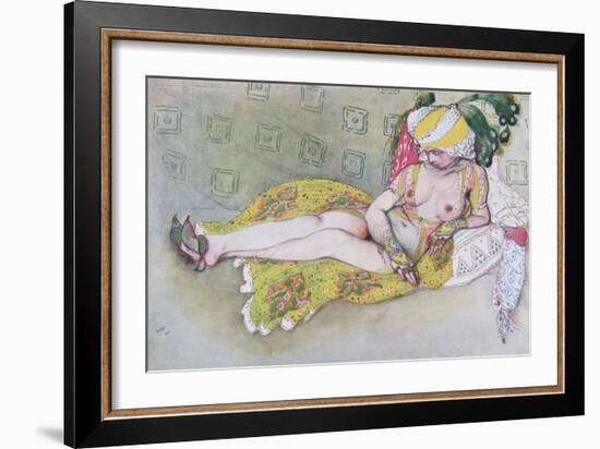 The Yellow Sultan's Wife, 1916-Léon Bakst-Framed Giclee Print