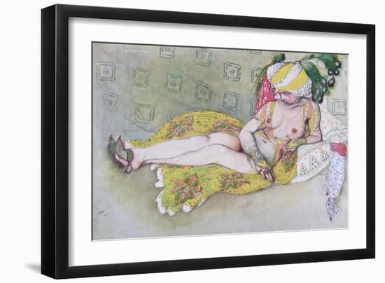 The Yellow Sultan's Wife, 1916-Léon Bakst-Framed Giclee Print