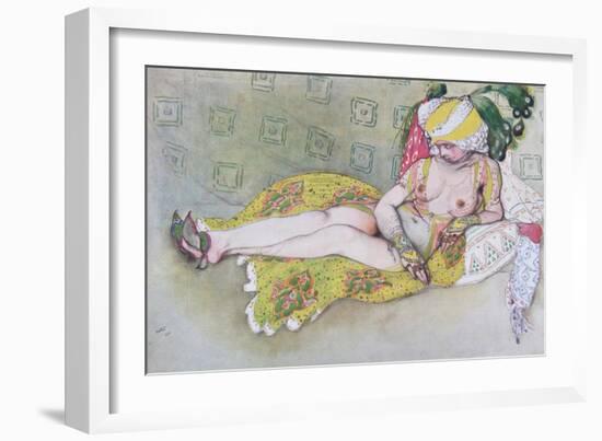 The Yellow Sultan's Wife, 1916-Léon Bakst-Framed Giclee Print