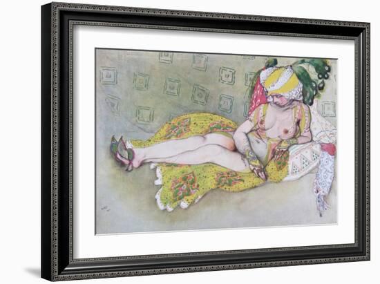 The Yellow Sultan's Wife, 1916-Léon Bakst-Framed Giclee Print