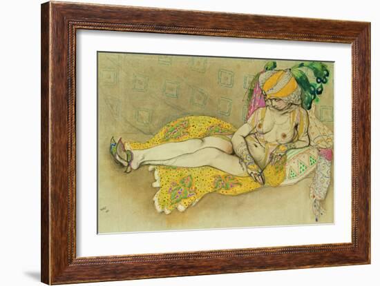 The Yellow Sultana, 1916-Leon Bakst-Framed Giclee Print