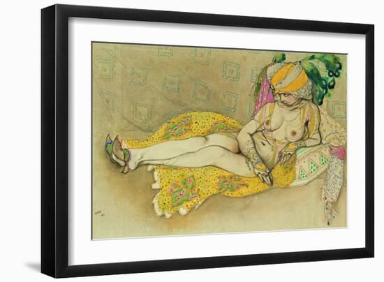 The Yellow Sultana, 1916-Leon Bakst-Framed Giclee Print