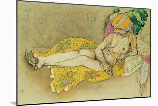 The Yellow Sultana, 1916-Leon Bakst-Mounted Giclee Print