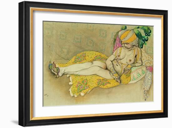 The Yellow Sultana, 1916-Leon Bakst-Framed Giclee Print