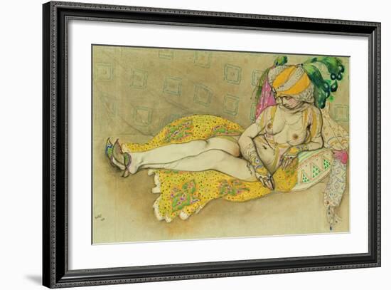 The Yellow Sultana, 1916-Leon Bakst-Framed Giclee Print