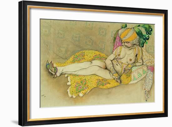 The Yellow Sultana, 1916-Leon Bakst-Framed Giclee Print