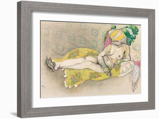 The Yellow Sultana, 1916-Leon Bakst-Framed Giclee Print