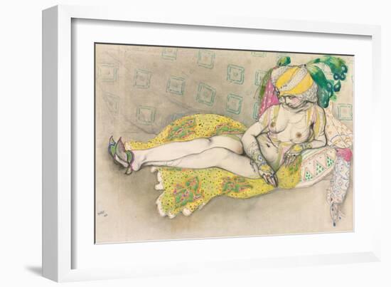 The Yellow Sultana, 1916-Leon Bakst-Framed Giclee Print