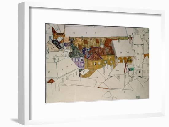 The Yellow Town, 1914-Egon Schiele-Framed Giclee Print