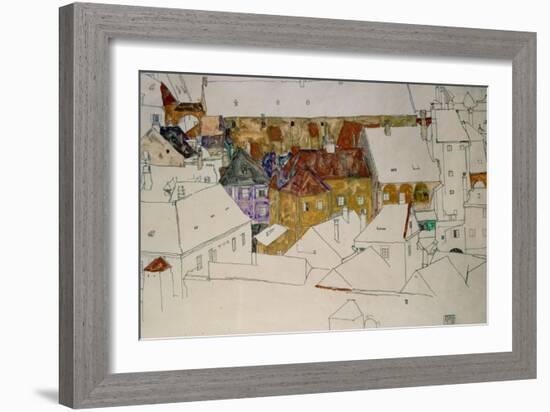 The Yellow Town, 1914-Egon Schiele-Framed Giclee Print