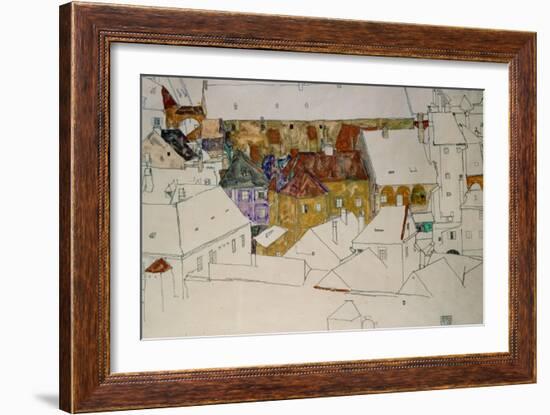 The Yellow Town, 1914-Egon Schiele-Framed Giclee Print