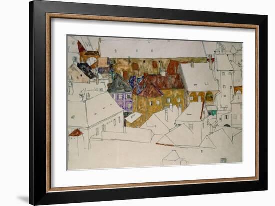 The Yellow Town, 1914-Egon Schiele-Framed Giclee Print