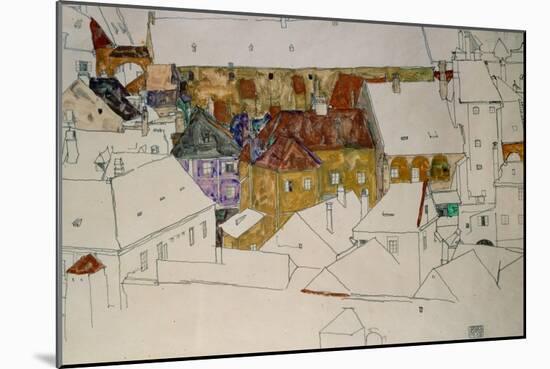 The Yellow Town, 1914-Egon Schiele-Mounted Giclee Print
