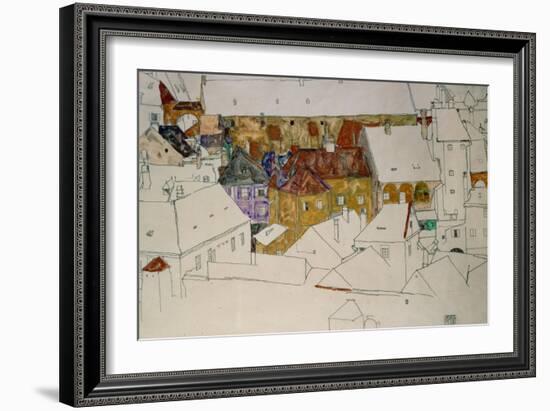 The Yellow Town, 1914-Egon Schiele-Framed Giclee Print