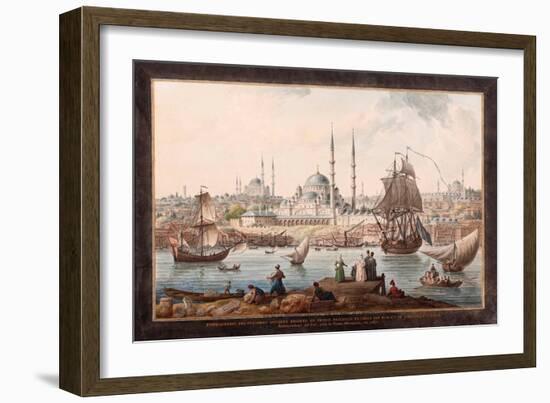 The Yeni Cami And the Port of Istanbul-Jean-Baptiste Hilair-Framed Giclee Print