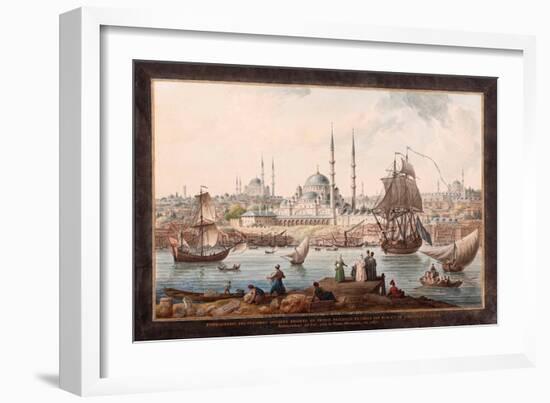 The Yeni Cami And the Port of Istanbul-Jean-Baptiste Hilair-Framed Giclee Print