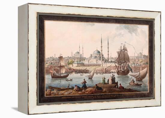 The Yeni Cami And the Port of Istanbul-Jean-Baptiste Hilair-Framed Premier Image Canvas