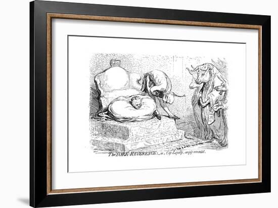 The York Reverence or City Loyalty, Amply Rewarded, 1796-James Gillray-Framed Giclee Print