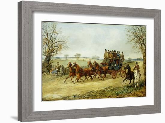 The York to London Royal Mail on the Open Road in Winter-Henry Thomas Alken-Framed Giclee Print