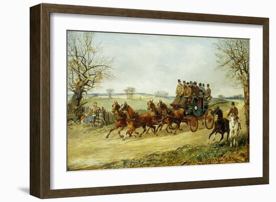 The York to London Royal Mail on the Open Road in Winter-Henry Thomas Alken-Framed Giclee Print