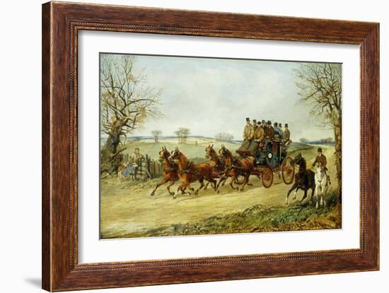 The York to London Royal Mail on the Open Road in Winter-Henry Thomas Alken-Framed Giclee Print