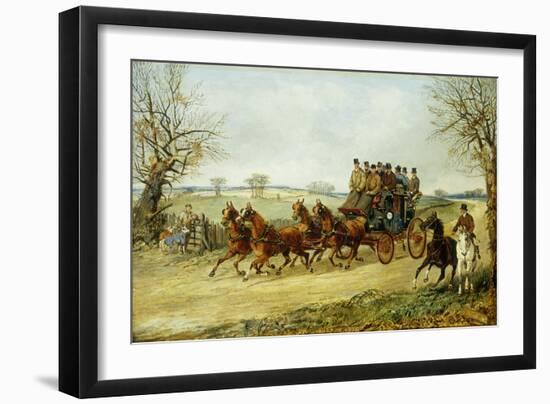 The York to London Royal Mail on the Open Road in Winter-Henry Thomas Alken-Framed Giclee Print