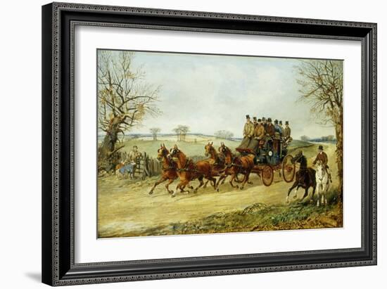 The York to London Royal Mail on the Open Road in Winter-Henry Thomas Alken-Framed Giclee Print