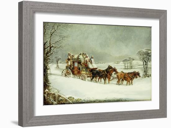 The York to London Royal Mail on the Open Road in Winter-Henry Thomas Alken-Framed Giclee Print